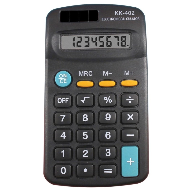 Calculadora Básica de 8 Dígitos para Pila "AA" y Luz Solar