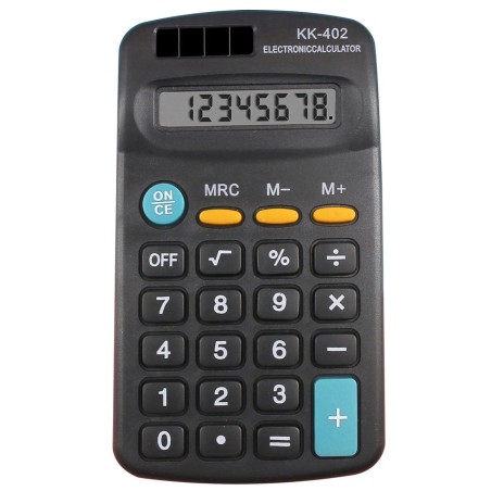 Calculadora Básica de 8 Dígitos para Pila "AA" y Luz Solar