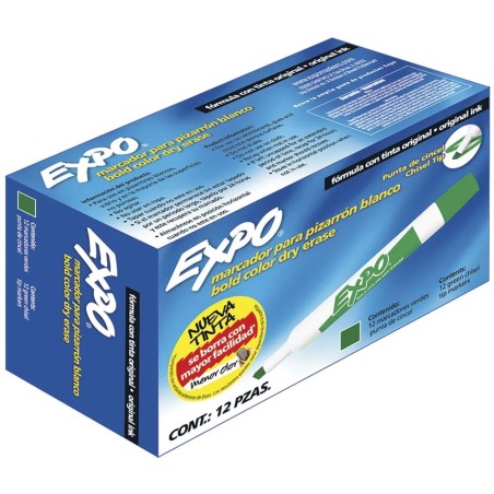 Marcador Para Pintarron Expo Verde, Caja / 12