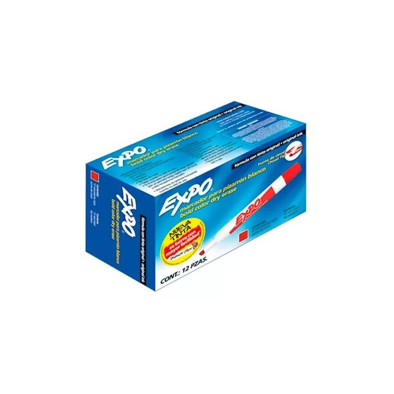Marcador Para Pintarron Expo Rojo, Caja/12