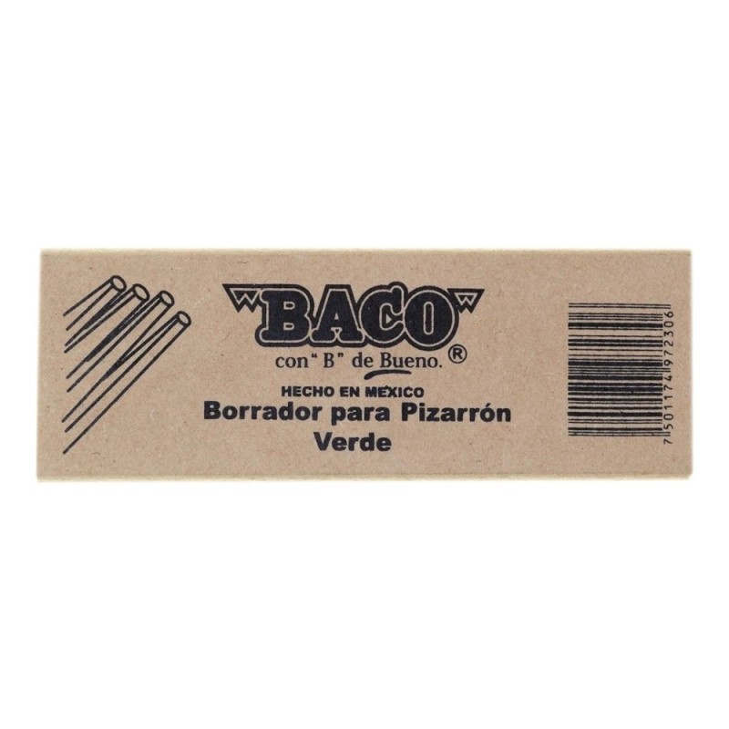 Borrador con Base de Madera para Pizarron, Baco