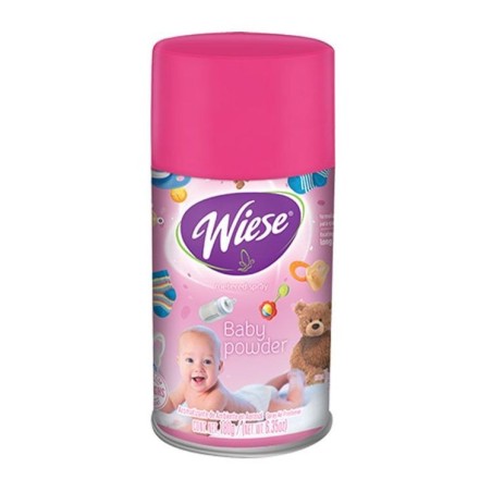 Aromatizante Aerosol para Dosificador WIESE®, Talco Baby Powder 180 Gr.