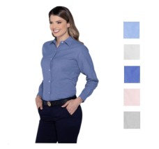 Blusa Manga Larga Oxford,...