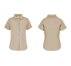 Blusa de Gabardina, Manga corta, con Silueta para Dama,Yazbek