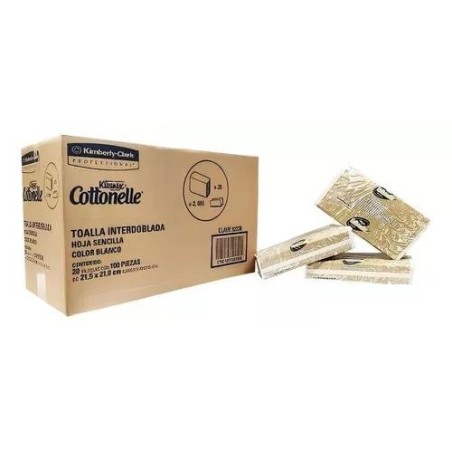 Toallas Interdobladas Cottonelle® 2000 Toallas por Caja.