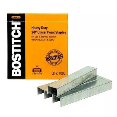 Grapa de Uso Pesado Stanley Bostitch® 3/8'' (9 Mm), Capacidad 55 Hojas, Caja/1000