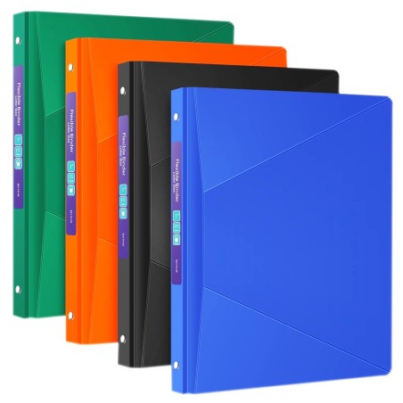 Carpetas de 1" de Colores Variados, Paquete/4