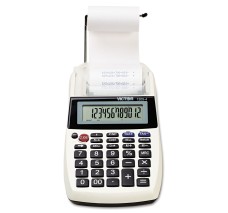 Calculadora de Impresión de Escritorio, Dos Líneas, Blanco/Negro