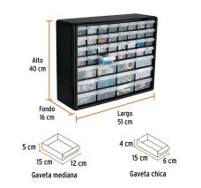 Organizador con 44 Gavetas, Truper