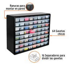 Organizador con 64 Gavetas, Truper