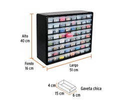 Organizador con 64 Gavetas, Truper