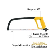 Arco 12" De Solera Para Segueta, Pretul