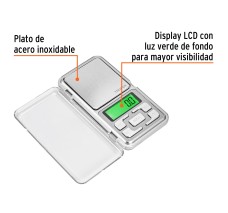 Báscula Electrónica de Bolsillo, de Pilas, 500 G, Truper