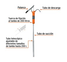 Bomba Extractora de Aceites con Palanca, Truper