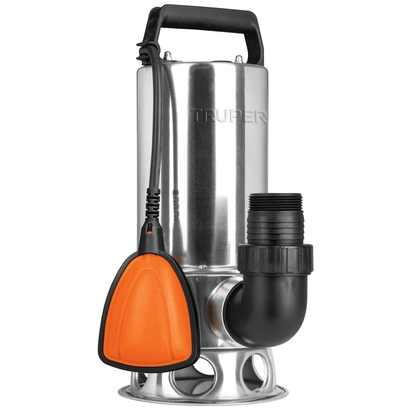 Bomba Sumergible Acero Inoxidable, Agua Sucia, 1 Hp, Truper