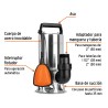 Bomba Sumergible Acero Inoxidable, Agua Sucia, 1 Hp, Truper