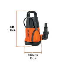 Bomba Sumergible Plástica, 3/4 Hp para Agua Limpia, Truper