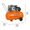 Compresor de Aire, con Banda, Horizontal 120L, 4HP, 220V Truper