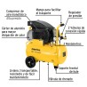 Compresor de Aire, Lubricado, Horizontal 20L, 2HP, 127V, Pretul