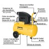 Compresor de Aire, Lubricado, Horizontal 40L, 3HP, 127V, Pretul
