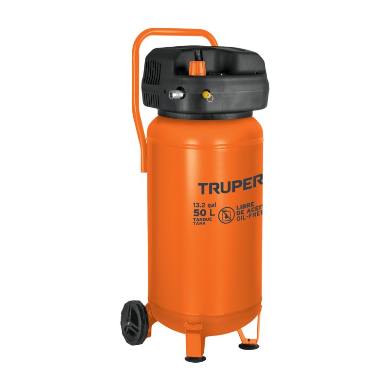 Compresor Libre de Aceite Compacto 50L, 3HP, 127V, Truper