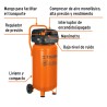 Compresor Libre de Aceite Compacto 50L, 3HP, 127V, Truper