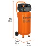 Compresor Libre de Aceite Compacto 50L, 3HP, 127V, Truper