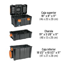Caja para Herramientas 19"X25" 3 en 1, Desmontable con Ruedas
