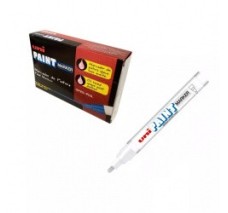 Marcador Uni-Paint Blanco, Punto Medio, 12/Paq