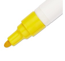 Marcador Uni-Paint Amarillo, Punto Medio, 12/Paq