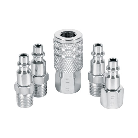 Juego de 4 Conectores Y 1 Cople para Compresor, Pretul