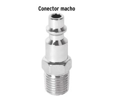 Conector Rápido de Acero, Macho, Cuerda 1/4" NPT, PRETUL