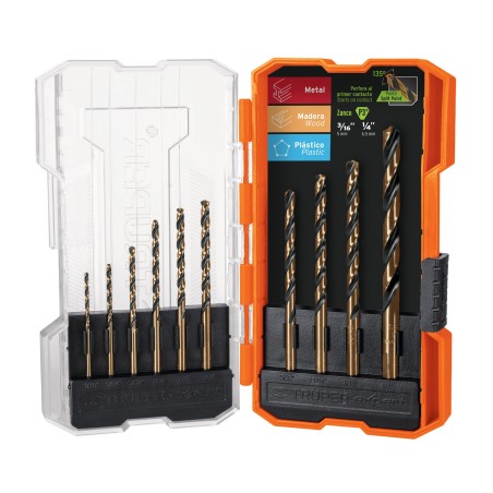 Juego de 10 Brocas HSS para Metal en Estuche, Truper Expert