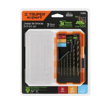 Juego de 7 Brocas HSS para Metal en Estuche, Truper Expert