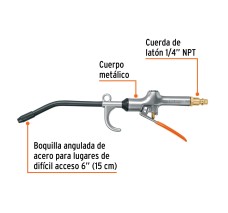 Pistola para Sopletear con Gancho, 120 Psi, Truper