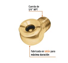 Cabeza Infladora de Llantas, Macho, Cuerda 1/4 NPT