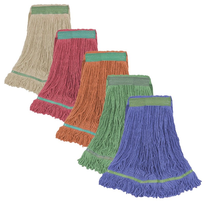 Mota para Trapeador de 16 oz, Banda de 1.25", Puntas en Bucle, Colores Varios