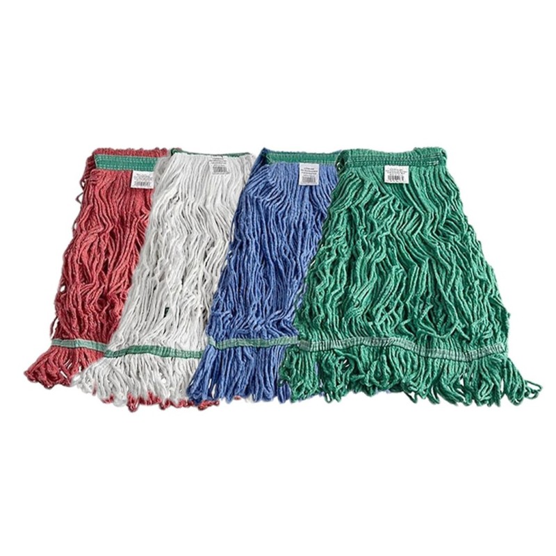 Mota para Trapeador de 24 oz, Banda de 1.25", Puntas en Bucle, Colores Varios