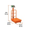 Báscula electrónica de plataforma, plegable, 200 kg, Truper