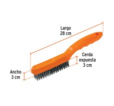 Cepillo de Alambre 64 Pinceles de Acero al Carbono, Truper