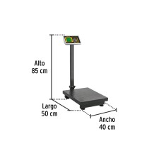 Báscula Electrónica de plataforma, plegable, 200 kg. Pretul