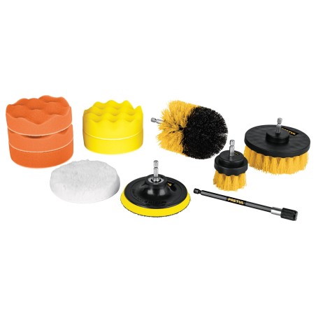 Juego 11 Accesorios de Limpieza Y Pulido P/Taladro, Pretul