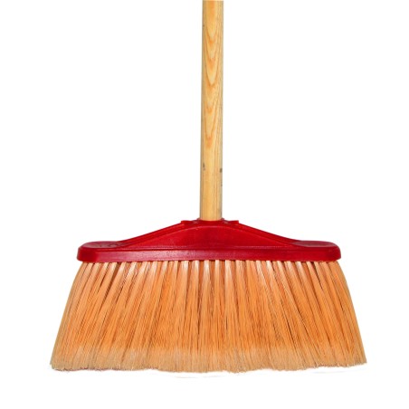 Escoba de Plástico Premium Valenciana con Bastón de Madera