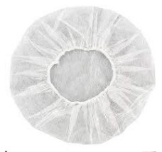 Cofia Blanca Redonda de Polipropileno de 24" Paquete de 100. 