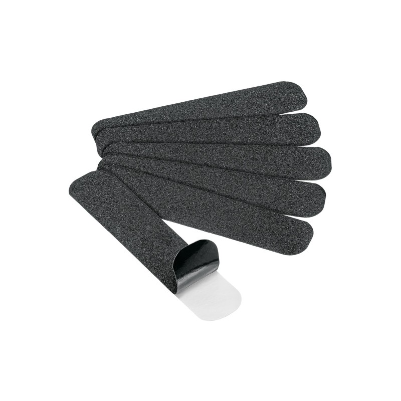 Tiras Antiderrapantes Negras 50mm x 23cm c/abrasivo, Truper, 6/Paquete