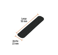 Tiras Antiderrapantes Negras 50mm x 23cm c/abrasivo, Truper, 6/Paquete