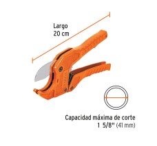 Cortador de Tubo de Plástico, Corte 1-5/8" (41mm), Truper