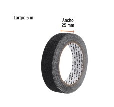 Cinta Antiderrapante Negra 25 mm x 5 m. (1" x 16'), Rollo