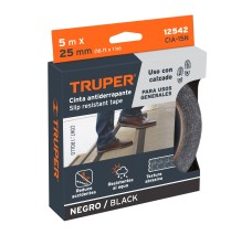 Cinta Antiderrapante Negra 25 mm x 5 m. (1" x 16'), Rollo