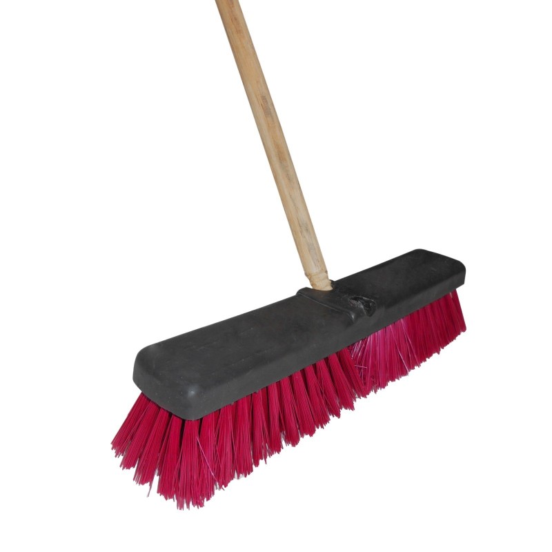 Cepillo Doble Vida de 40 cm de Cerda Rígida con Bastón